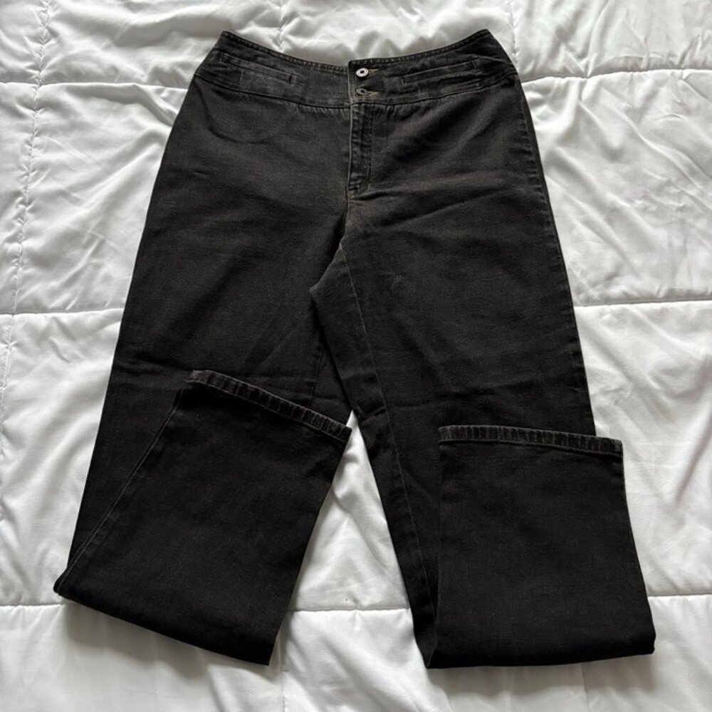 Vintage 80s 90s Y2K Lizwear Jeans Womens Black Denim Cotton High Rise Grunge